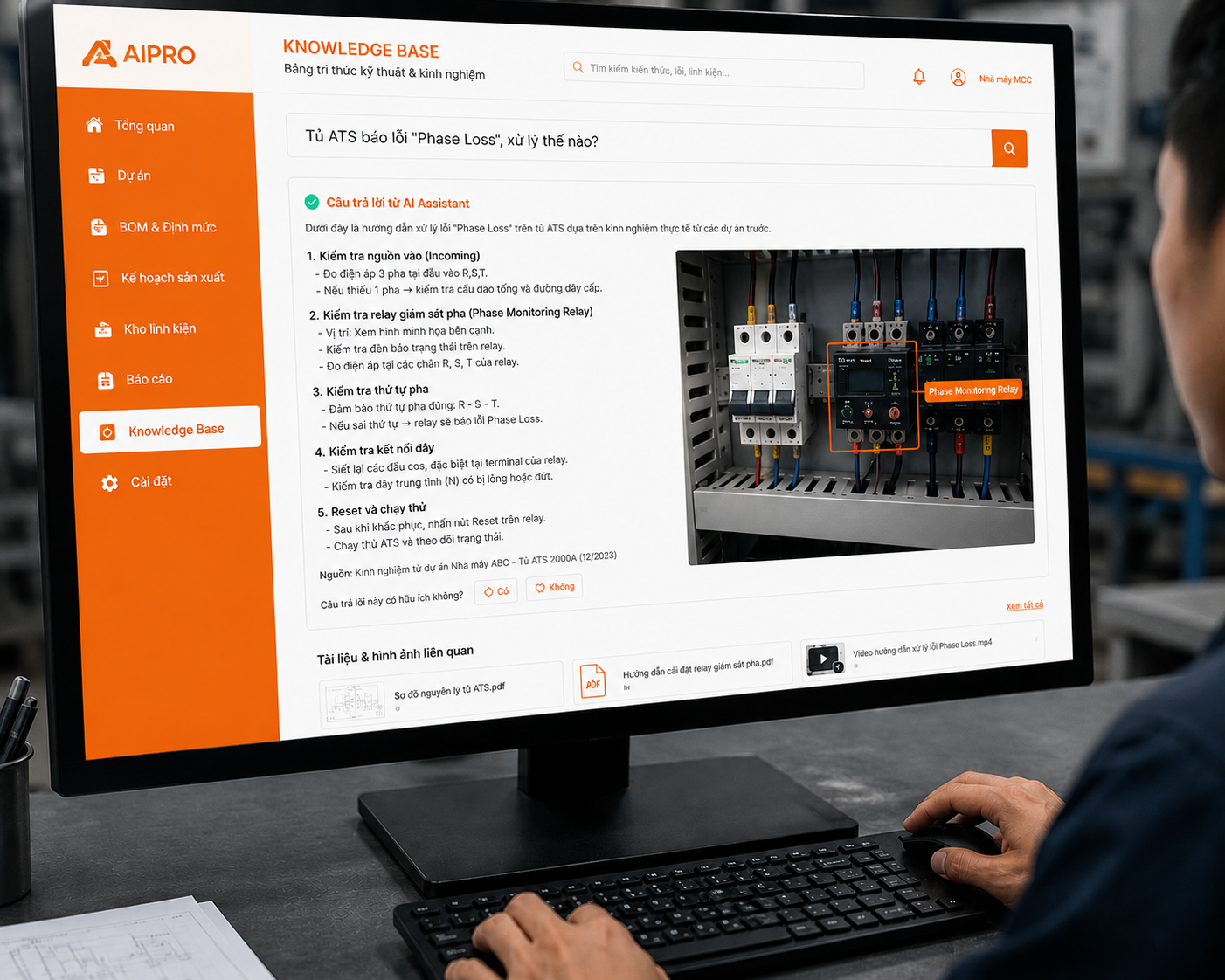 Knowledge Base xử lý sự cố tủ điện